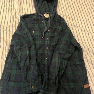 L.L. Bean hoodie shirt jacket
